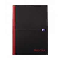 Oxford Black n' Red A4 blank bound book, 96 sheets 100080489 260279