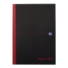 Oxford Black n 'Red A4 checkered hardback notebook, 96 sheet