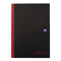 Oxford Black n 'Red A4 checkered hardback notebook, 96 sheet 400047607 260009