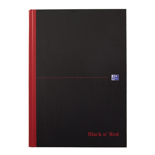 Oxford Black n 'Red A4 lined hardback notebook, 96 sheets 400047606 260008 - 1