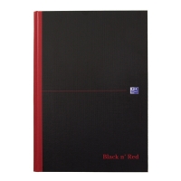 Oxford Black n 'Red A4 lined hardback notebook, 96 sheets 400047606 260008