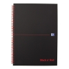 Oxford Black 'n Red A4 lined spiral block, 90g, 70 sheets