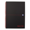 Oxford Black 'n Red A5 cardboard spiral lined block, 70 sheets
