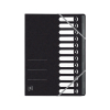 Carboard tabs 1-12 (12 tabs) sorting folder | A4 | Oxford Top File+ black