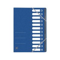 Cardboard tabs 1-12 (12 tabs) sorting folder | A4 | Oxford Top File+ blue 260123