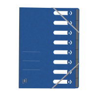 Cardboard tabs 1-8 (8 tabs) sorting folder | A4 | Oxford Top File+ blue 260119