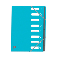 Cardboard tabs 1-8 (8 tabs) sorting folder | A4 | Oxford Top File+ light blue 260122