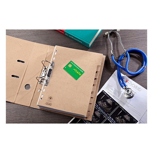 Cardboard tabs (6 beige tabs) | A4, 11-hole | Oxford Touareg 260324 - 2