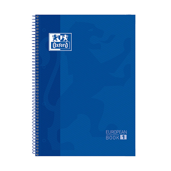 Oxford Classic dark blue A4+ checked spiral lecture pad, 90 grams (80 sheets) 100430197 260294 - 1