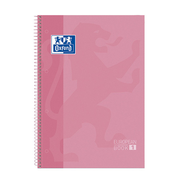 Oxford Classic pink A4+ lined spiral lecture block, 90 grams (80 sheets) 400078124 260288 - 1