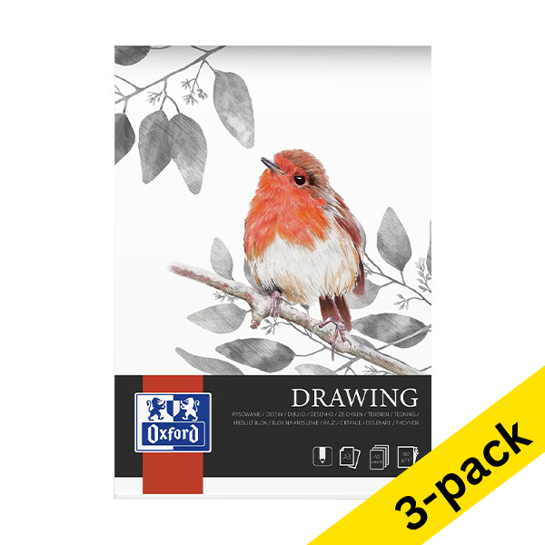 Oxford Drawing A3 sketchpad, 160 grams (40 sheets) (3-pack)  237657 - 1
