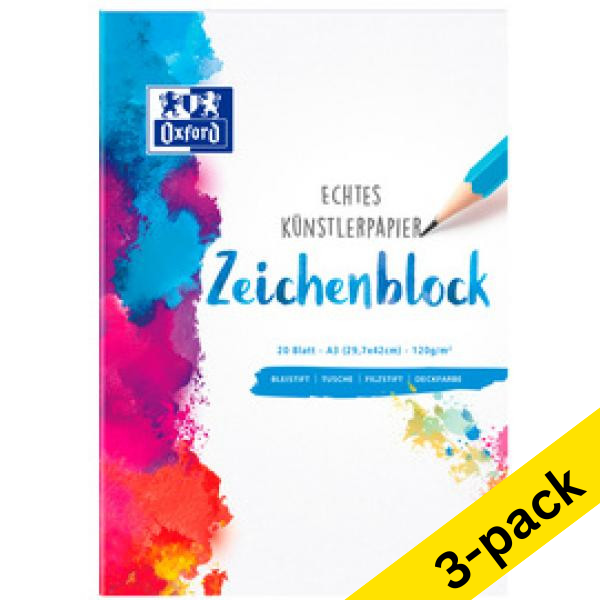 Drawing pad A3 | Oxford | 20 sheets x3 260275 - 1