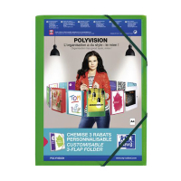 Elastic folder A4 | green customisable | Oxford PolyVision 237684