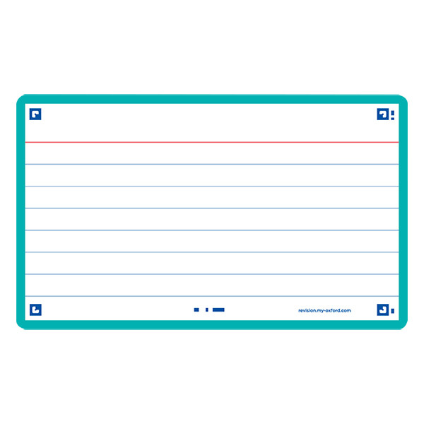 Flashcards (A7, mint) | lined | Oxford | 80-pack 260198 - 1