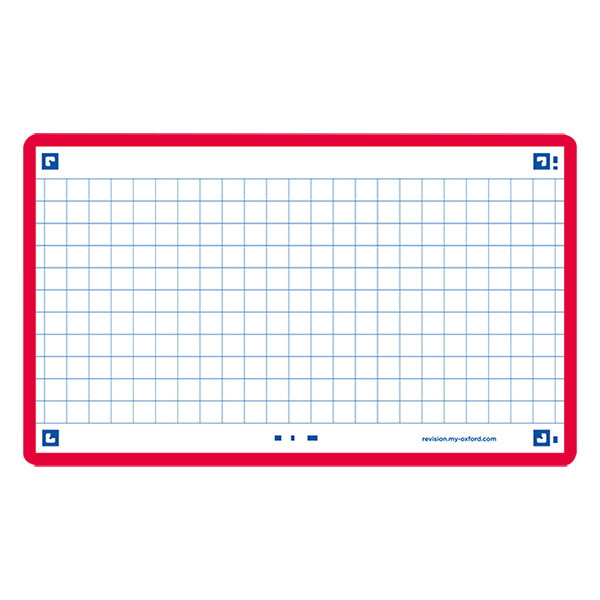 Flashcards (A7, red) | checkered | Oxford | 80-pack 260213 - 1