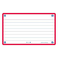 Flashcards (A7, red) | lined | Oxford | 80-pack 260201