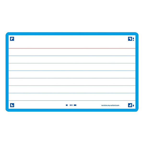 Flashcards (A7, turquoise) | lined | Oxford | 80-pack 260203 - 1