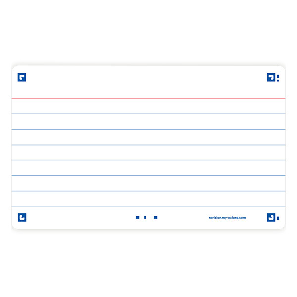 Flashcards (A7, white) | lined | Oxford | 80-pack 260204 - 1
