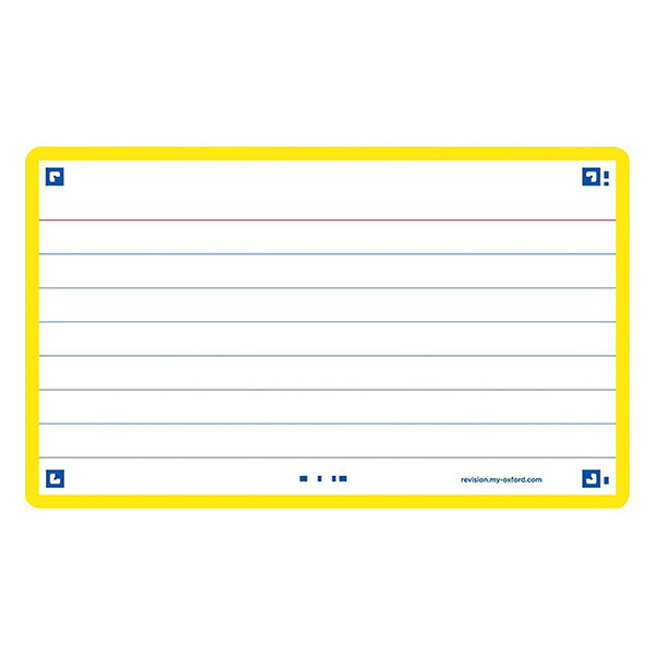 Flashcards (A7, yellow) | lined | Oxford | 80-pack 260195 - 1