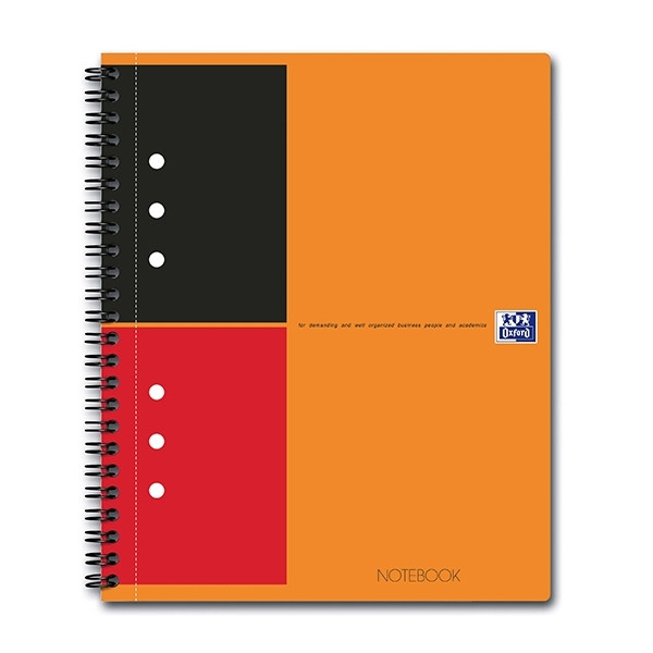 Oxford International A5 orange lined spiral notepad, 80 sheets 100102680 260002 - 1