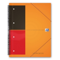Oxford International orange A4 lined meeting book (80-sheets) 100104296 260004