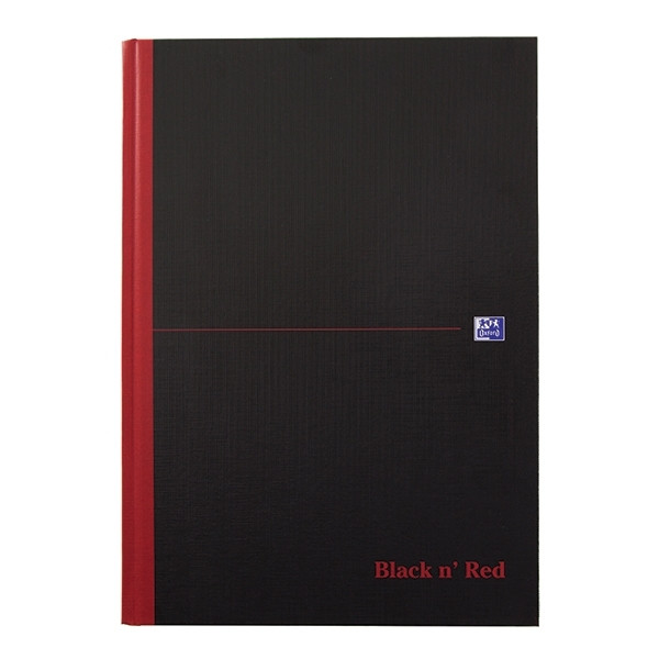 Notebook checkered A4 | Oxford Black n' Red  | 96 sheets 260009 - 1