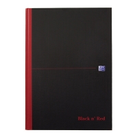 Notebook checkered A4 | Oxford Black n' Red  | 96 sheets 260009