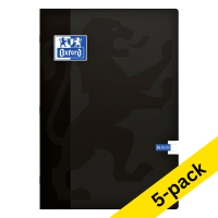 Notepad checkered A4 | 10mm | black | Oxford Classic | 36 sheets | 5-pack 201510