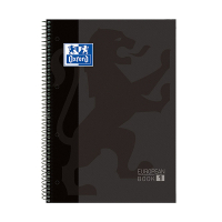 Notepad checkered spiral A4+ | 5mm | black | Oxford | 90 sheets 260295