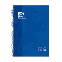 Notepad checkered spiral A4+ | 5mm | dark blue | Oxford | 80 sheets 260294
