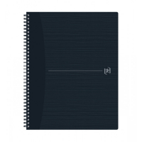 Notepad checkered spiral A4+ | black | Oxford Origin | 70 sheets 260268