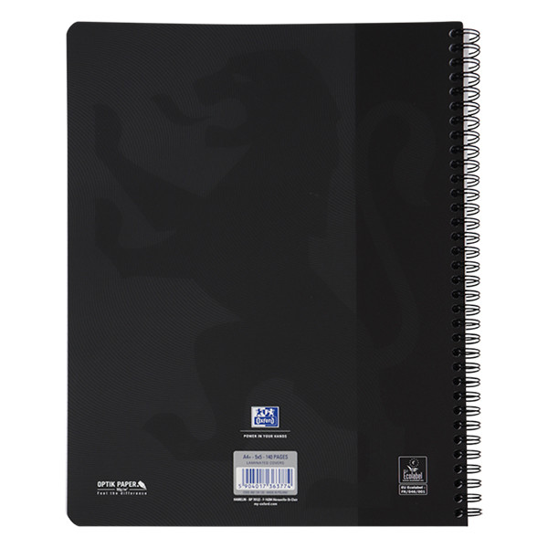 Notepad checkered spiral A4+ | black | Oxford Touch | 70 sheets 260149 - 2