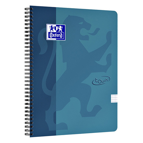 Notepad checkered spiral A4+ | light blue | Oxford Touch | 70 sheets 260147 - 1