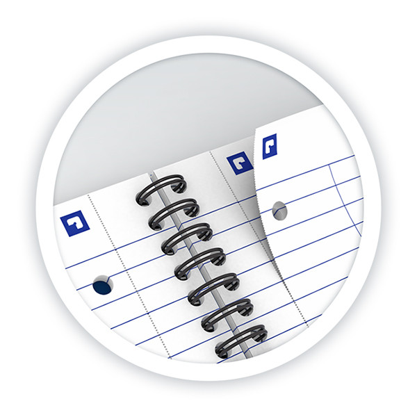 Notepad checkered spiral A4+ | white | Oxford Boho Chic | 60 sheets 260174 - 3