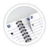 Notepad checkered spiral A4+ | white | Oxford Boho Chic | 60 sheets 260174 - 3