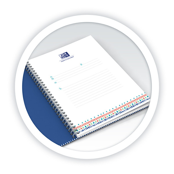Notepad checkered spiral A4+ | white | Oxford Boho Chic | 60 sheets 260174 - 4