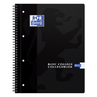 Notepad checkered spiral A4 | 5mm | black | Oxford | 90 sheets 260079