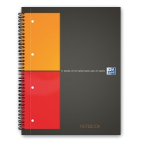 Notepad checkered spiral A4 | 5mm | black/orange | Oxford | 80 sheets 260001