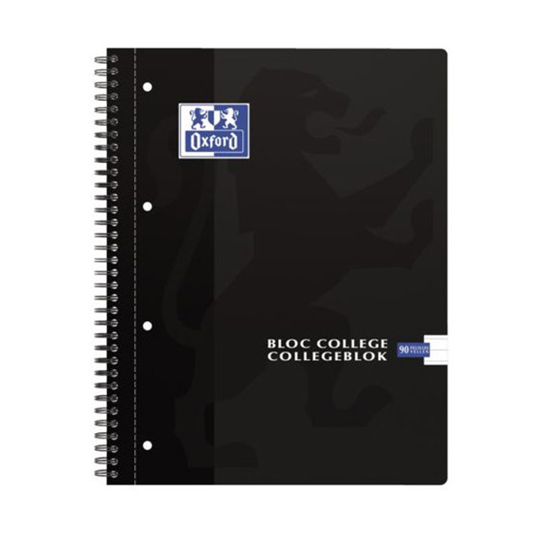 Notepad lecture block A4+ | black | Oxford | 90 sheets 260077 - 1