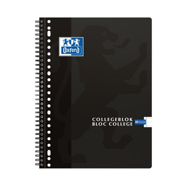 Notepad lecture block A4+ | black | Oxford | 90 sheets 260078 - 1
