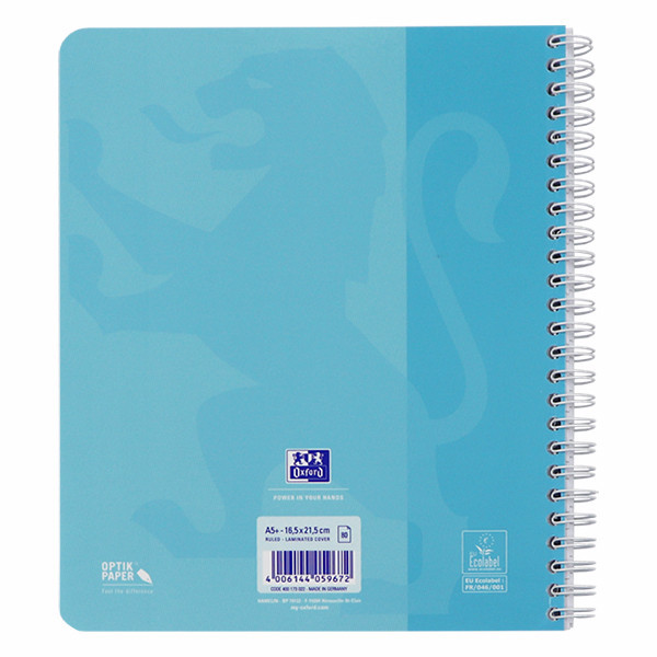 Notepad lecture block A5+ | assorted pastel colours | Oxford School | 80 sheets | 3-pack 260297 - 3