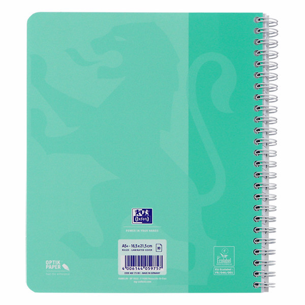 Notepad lecture block A5+ | assorted pastel colours | Oxford School | 80 sheets | 3-pack 260297 - 5