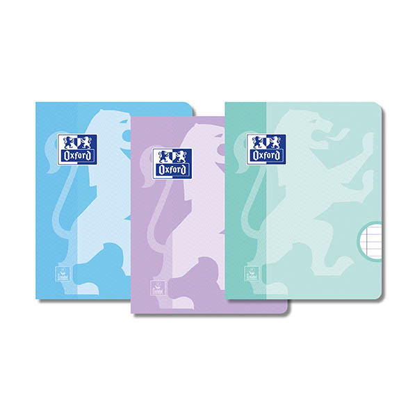 Notepad lined A5 | assorted pastel colours | Oxford School | 36 sheets | 3-pack 260298 - 1