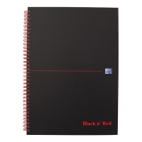 Notepad spiral A5 | Oxford Black n' Red | 70 sheets 260012
