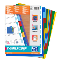 Plastic tabs (10 coloured tabs) | A4 XL, 11-hole | Oxford 237527