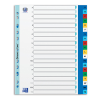 Plastic tabs A-Z (20 coloured tabs) | A4 XL, 11-hole | Oxford 237533
