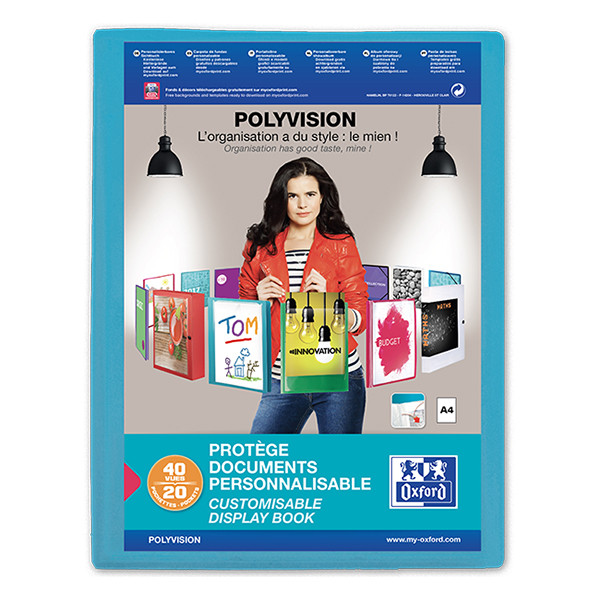 Oxford PolyVision blue A4 display book (20-pages) 100206087 237554 - 1