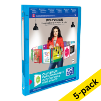 Oxford PolyVision blue A4 ring binder with 4 O-rings, 15mm 100202276 237565