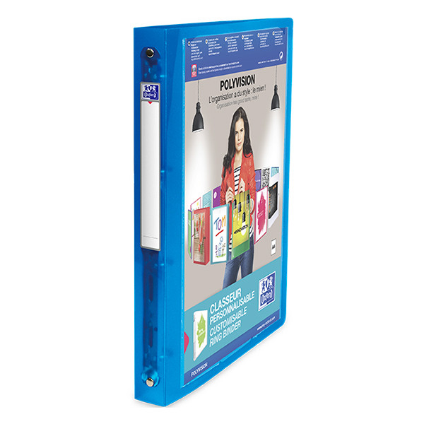 Oxford PolyVision blue A4 ring binder with 4 O-rings, 20mm 100201431 237567 - 1