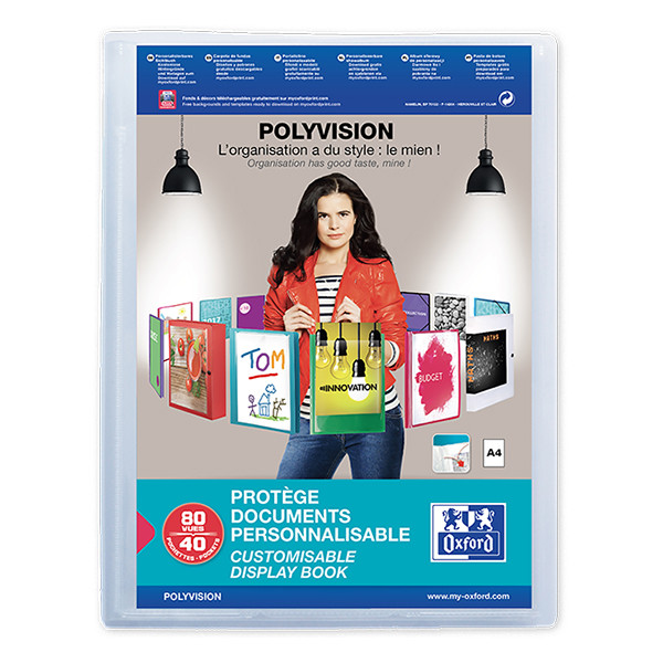 Oxford PolyVision transparent A4 display folder (40-pages) 100206232 237555 - 1
